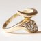 Anello a forma di serpente in oro 14 carati con diamante, anni '70, Immagine 9
