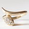 14 Karat Gold Snake Ring with Diamond, 1070s 3