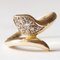 Anello a forma di serpente in oro 14 carati con diamante, anni '70, Immagine 10