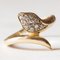 Anello a forma di serpente in oro 14 carati con diamante, anni '70, Immagine 11