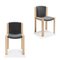 Chairs 300 in Wood and Kvadrat Fabric by Joe Colombo for Karakter, Set of 6 4
