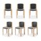 Chairs 300 in Wood and Kvadrat Fabric by Joe Colombo for Karakter, Set of 6 2