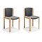 Chairs 300 in Wood and Kvadrat Fabric by Joe Colombo for Karakter, Set of 6 3