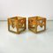 Italian Planters or Vases in Rattan and Mirror Glass from Vivai del Sud, 1960s, Set of 2 12