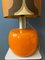 Space Age Table Lamp with Textile Flower Shade, 1970s 9