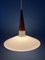 Milk Glass Pendant Light by Louis Kalff for Philips, 1970s, Image 3