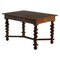 Late 19th Century Baroque Style French Dining Table or Desk in Oak, Image 1