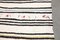 Vintage Black and White Striped Hemp Rug, 1962 5