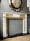 19th Century Neoclassical Statuary White and Sienna Marble Fireplace Mantel 2