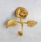 Mid-Century French Rose Flower Hook in Gilded Brass, 1950s 1