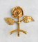 Mid-Century French Rose Flower Hook in Gilded Brass, 1950s, Image 2