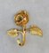 Mid-Century French Rose Flower Hook in Gilded Brass, 1950s 4