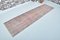 Rose Pink Natural Distressed Oushak Runner Rug, Image 2