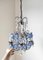 Lámpara de araña italiana vintage con flores de vidrio, años 40, Imagen 7
