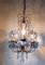 Lámpara de araña italiana vintage con flores de vidrio, años 40, Imagen 6