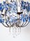 Vintage Italian Chandelier with Glass Flowers, 1940s 3
