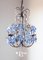Vintage Italian Chandelier with Glass Flowers, 1940s 1