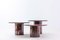 Italian Burgundy Coffee Tables in Marble, 1970s, Set of 3 12