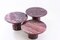 Italian Burgundy Coffee Tables in Marble, 1970s, Set of 3, Image 13