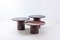 Italian Burgundy Coffee Tables in Marble, 1970s, Set of 3 15