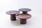 Italian Burgundy Coffee Tables in Marble, 1970s, Set of 3, Image 1