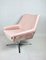 Pink Swivel Chair attributed to Veb Metallwaren Naumburg, 1980s 3