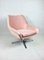 Pink Swivel Chair attributed to Veb Metallwaren Naumburg, 1980s 1