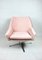 Pink Swivel Chair attributed to Veb Metallwaren Naumburg, 1980s 2