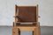 Brutalist Pine and Leather Easy Chair, 1970s, Image 6