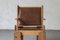 Fauteuil Brutaliste en Pin et Cuir, 1970s 6