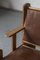 Brutalist Pine and Leather Easy Chair, 1970s 7