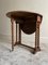 British Gate Leg Folding Bobbin Side Table, 1890s 4