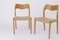 Vintage 71 Chairs in Oak by Niels Møller, 1950s, Set of 2, Image 2