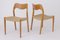 Vintage 71 Stühle aus Eiche von Niels Møller, 1950er, 2er Set 1