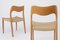 Vintage 71 Stühle aus Eiche von Niels Møller, 1950er, 2er Set 3