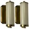 Art Deco Brass Patinated Tubular Wall Lamps, 1920s, Set of 2 2