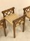 Rustic Stools in Chestnut and Straw, 1940s, Set of 4, Image 4