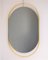 Oval Mirror with Brass Frame, Italy, 1970s, Image 1