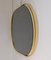 Oval Mirror with Brass Frame, Italy, 1970s, Image 6