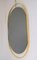 Oval Mirror with Brass Frame, Italy, 1970s, Image 2