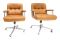 Cognac Leather Desk Chairs by Osvaldo Borsani for Tecno, 1960s, Set of 2, Image 1