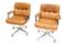 Cognac Leather Desk Chairs by Osvaldo Borsani for Tecno, 1960s, Set of 2 3