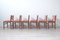 Mid-Century Wooden and Velvet Chairs, 1960s, Set of 6, Image 7