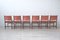 Mid-Century Wooden and Velvet Chairs, 1960s, Set of 6, Image 8
