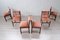 Mid-Century Stühle aus Holz & Samt, 1960er, 6er Set 4