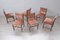 Mid-Century Wooden and Velvet Chairs, 1960s, Set of 6, Image 12