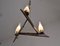 Lámpara de araña italiana de tres luces, años 60, Imagen 7