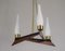 Lámpara de araña italiana de tres luces, años 60, Imagen 3