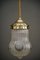 Lámpara colgante Art Déco con pantalla de vidrio pintado, años 20, Imagen 2