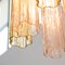 Lámpara de suspensión Tronchi de cristal de Murano rosa y marrón, Italia, años 90, Imagen 10